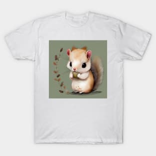 Cute Baby Squirrel Art 2 T-Shirt